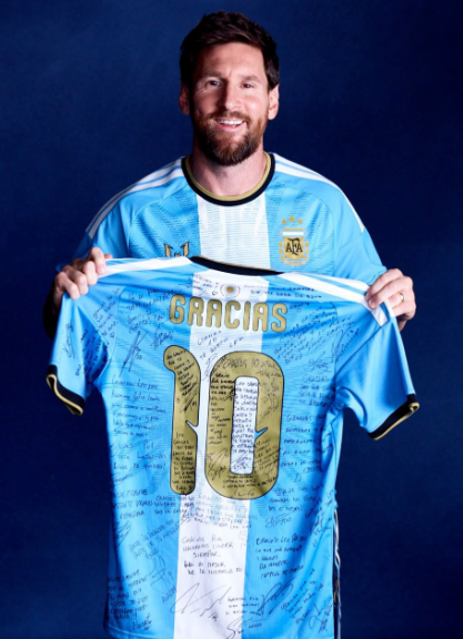 Camiseta MESSI Argentina Despedida Firmada